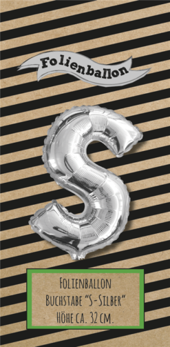 Folienballon Buchstabe S silber