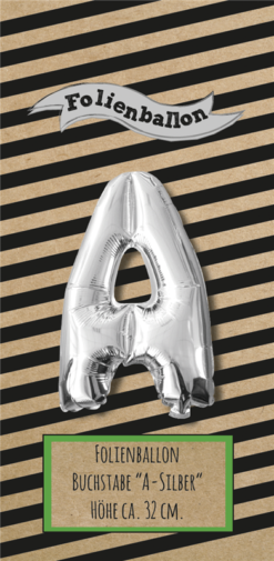 Folienballon Buchstabe A silber