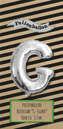 Folienballon Buchstabe G silber