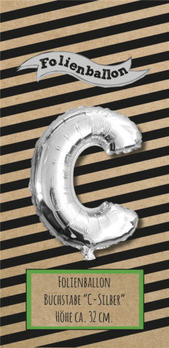 Folienballon Buchstabe C silber
