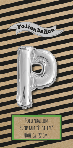 Folienballon Buchstabe P silber