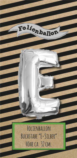 Folienballon Buchstabe E silber