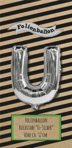 Folienballon Buchstabe U silber