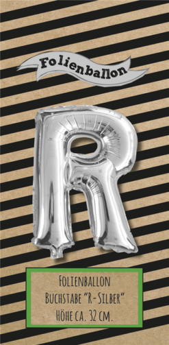 Folienballon Buchstabe R silber