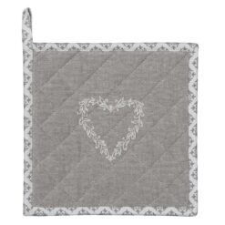 Topflappen grau