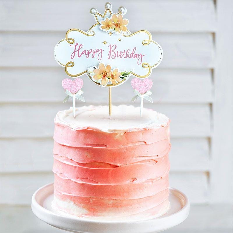 Cake Topper Happy Birthday, Vintage – Bild 2
