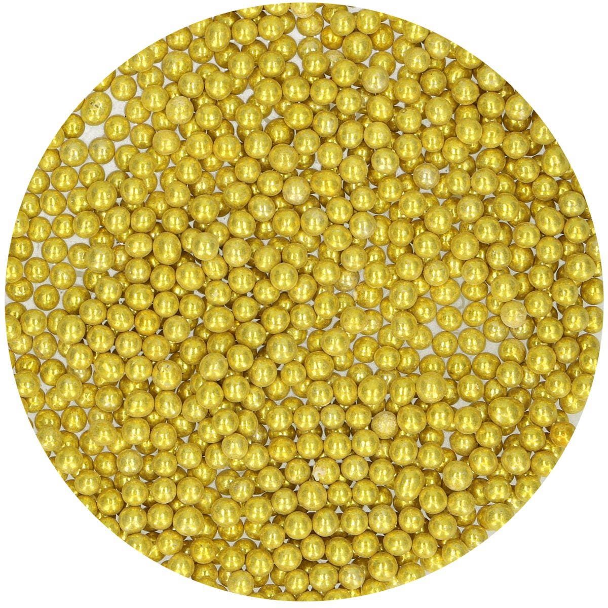 Zuckerperlen Metallic Gold medium – Bild 2