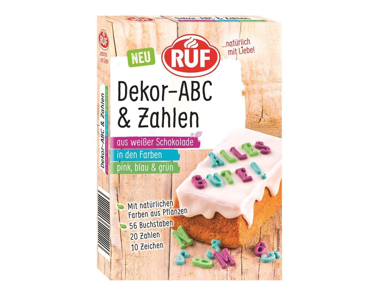Dekor-ABC & Zahlen, Schokobunt