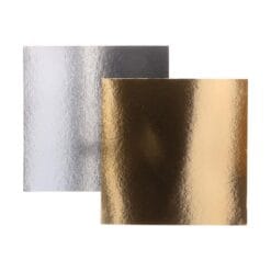 Tortenkarton 30x30cm pk/3, Silber/Gold