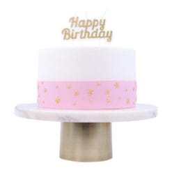 Alternative view of Kerze Happy Birthday gold