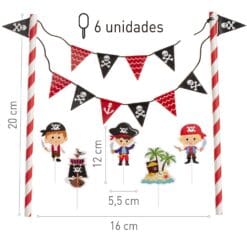 Alternative view of Cake Topper Piraten