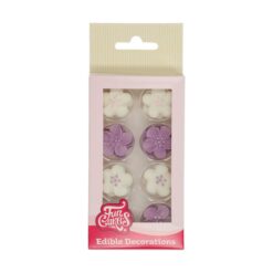 Zuckerdecor Blumen Lila