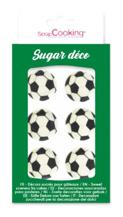 Zuckerdecor Fussball 6Stk.