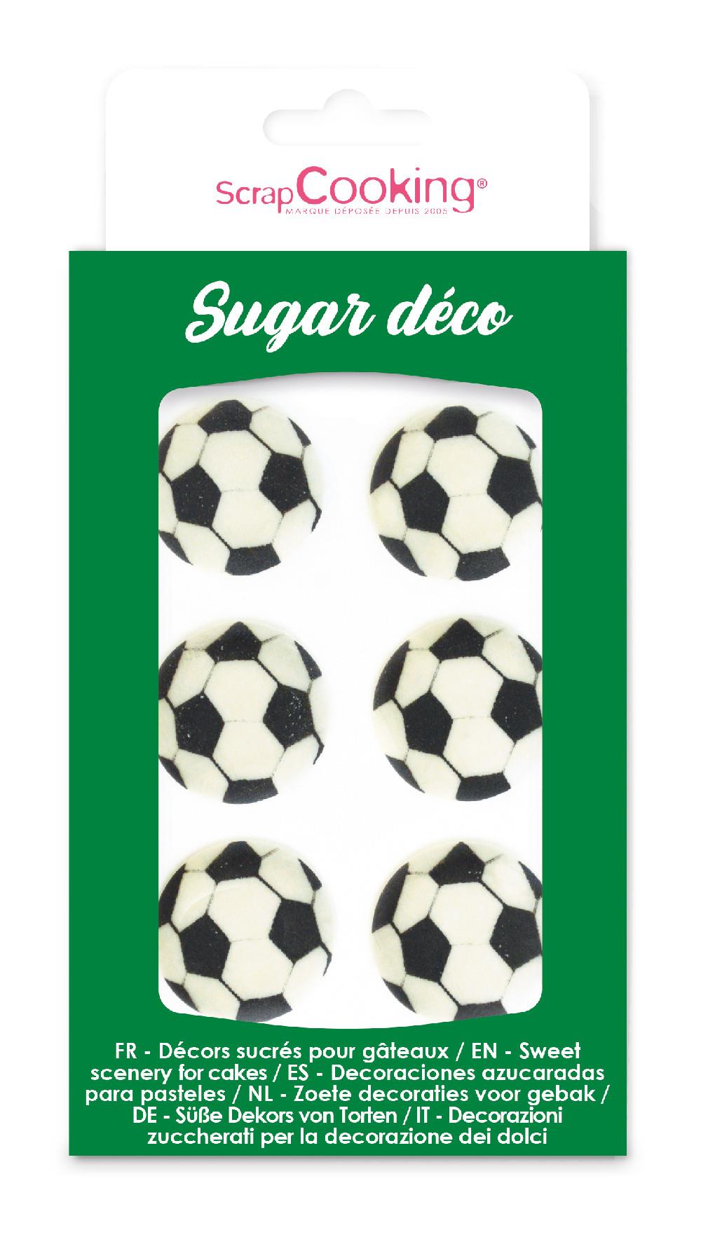 Zuckerdecor Fussball 6Stk.