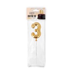 Topper Zahl 3, gold