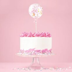 Cake Topper Ballon mit Konfetti, 2Stk.