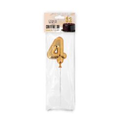 Topper Zahl 4, gold