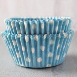 Muffin Formen mit Polkadots, hellblau, 1 Beutel