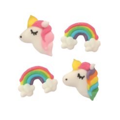 Alternative view of Zuckerdekoration Einhorn & Regenbogen