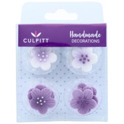 Zuckerdekor Blumen lila