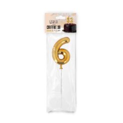 Topper Zahl 6, gold