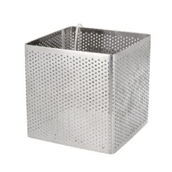 Quadrat perforiert, 8x8cm, Edelstahl