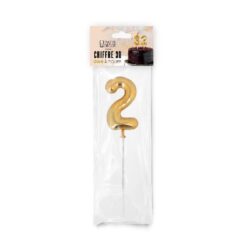 Topper Zahl 2, gold