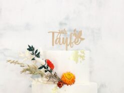 Alternative view of Cake Topper aus Holz, Taufe