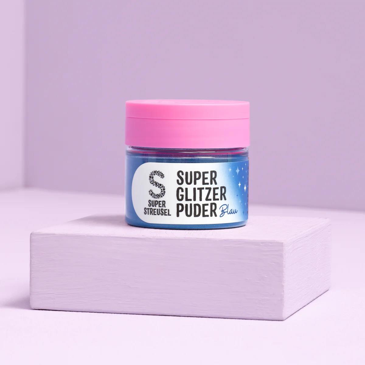Super Glitzer Puder Blau