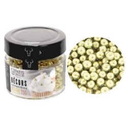 Zuckerdecor Perlen midi gold