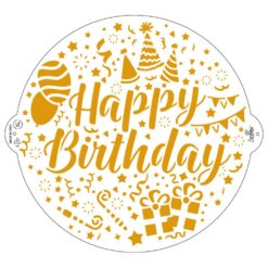 Schablone Happy Birthday