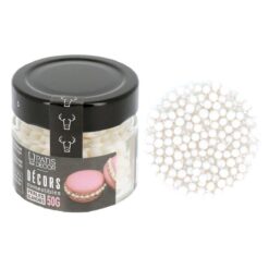 Zuckerdecor Perlen midi weiss