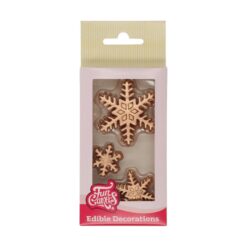 Zuckerdecor Eiskristalle Bronze gemischt