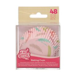 Muffinsformen Federn pastell, 48Stk.
