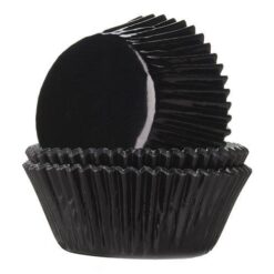 Muffinsformen Metallic, schwarz, 24Stk.