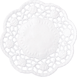 Tortenspitzen weiss, Rose Dm9cm, 24 Stk.
