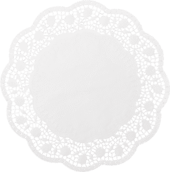Tortenspitzen Rose weiss, Dm33cm 12 Stk.