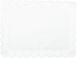 Tortenspitzen rechteckig weiss, 40x30cm 6 Stk.