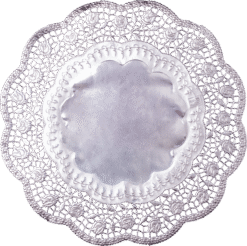 Tortenspitzen Rose silber, Dm36cm 4 Stk.