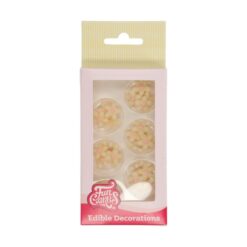 Marzipan Chrysanthemen Set weiss/rosa