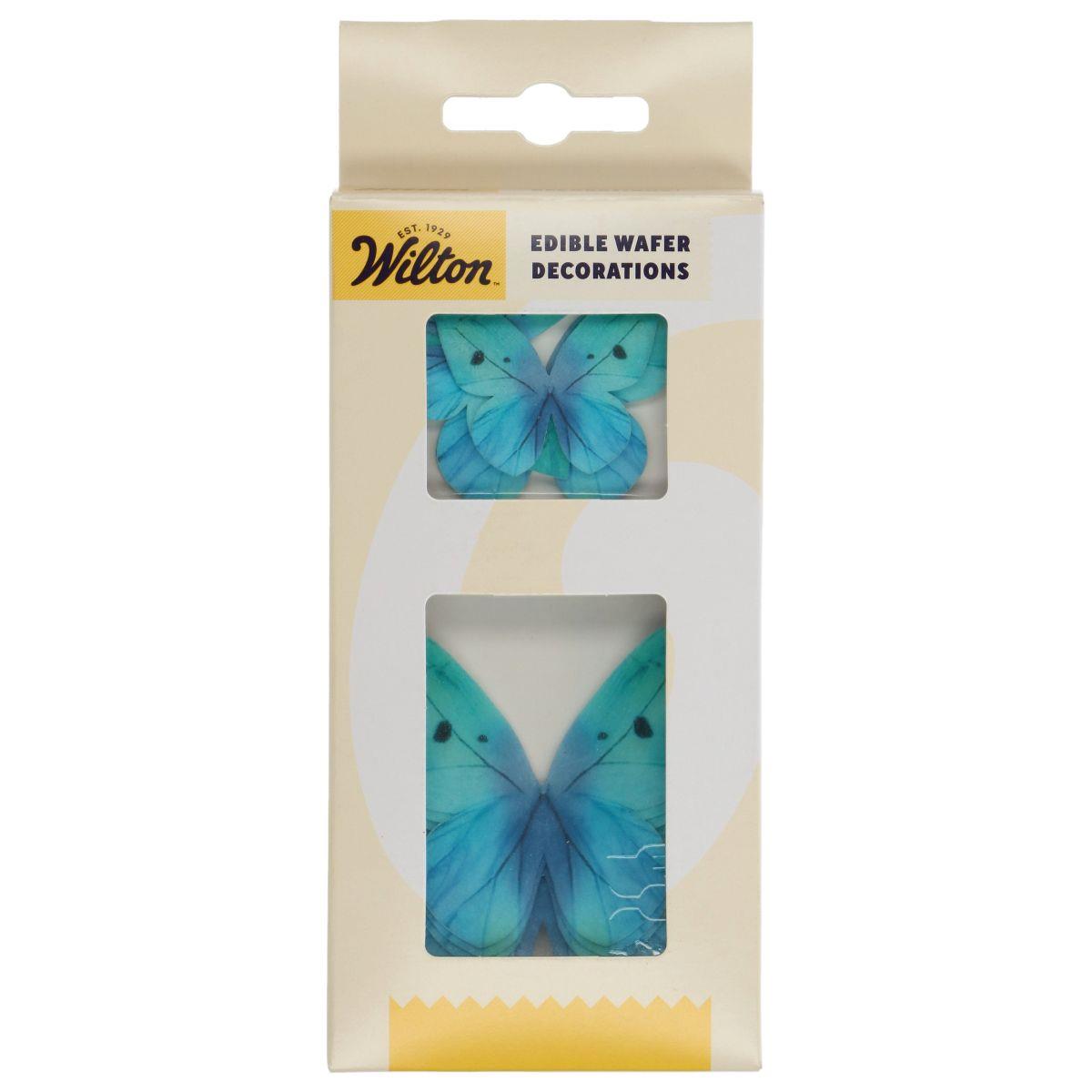 Esspapier Schmetterlinge Ombre Blau
