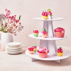 Cupcake Ständer Weiss, 3-stöckig