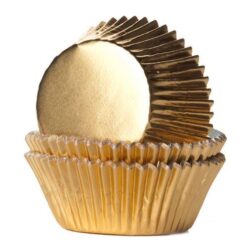 Muffinformen metallic gold