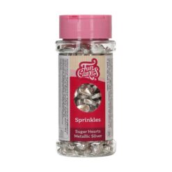 Zuckerdecor Herzen silber
