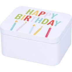 Gebäckdose, Happy Birthday, 12x10cm