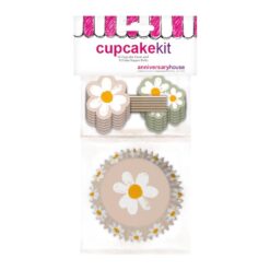 Cupcake Kit Daisy, 16 Förmli, 12 Topper