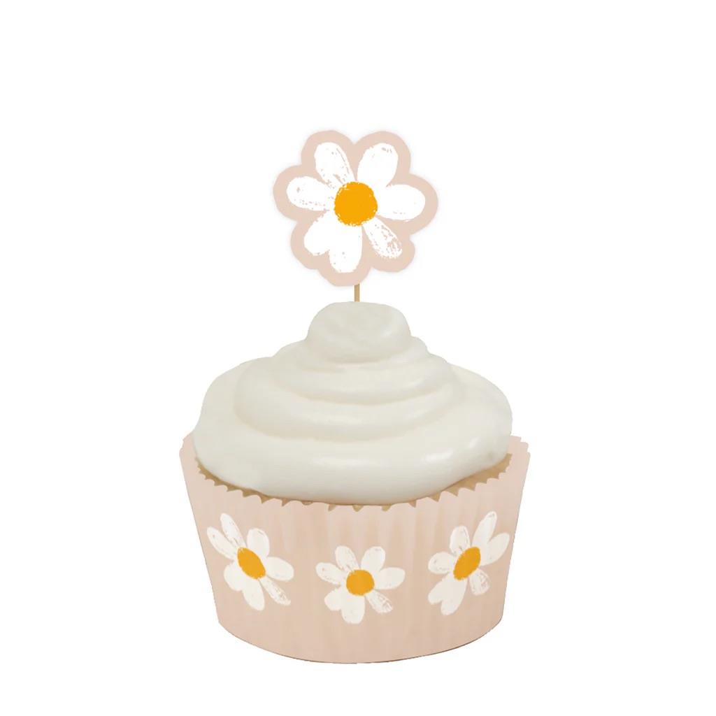 Cupcake Kit Daisy, 16 Förmli, 12 Topper – Bild 2