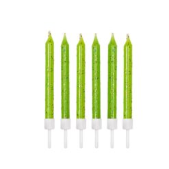 Glitter Kerzen Lime Green