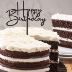 Alternative view of Cake Topper Happy Birthday, Black