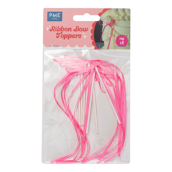 Ribbon Bow Topper Pink